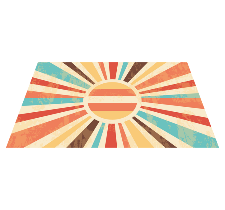 Sunrise Color Burst vintage rug - TenStickers