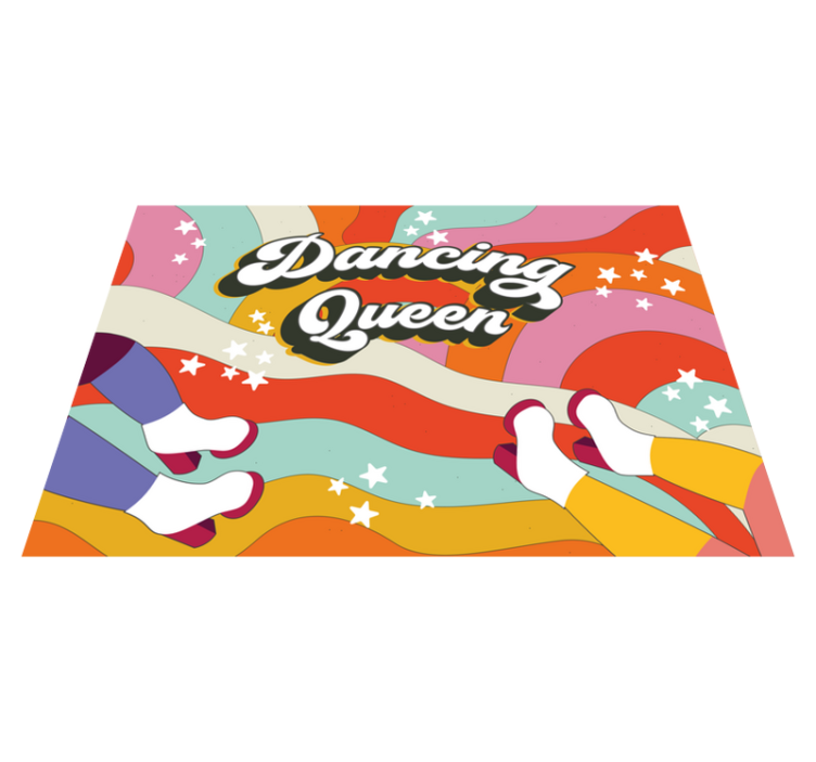 Dancing queen pattern kids rug - TenStickers