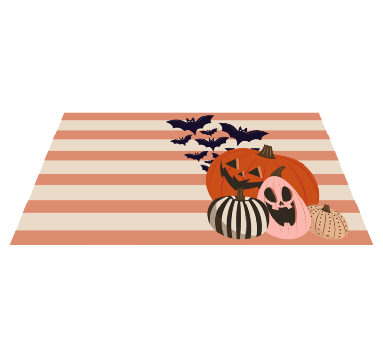 Pumpkin Trio halloween rugs - TenStickers