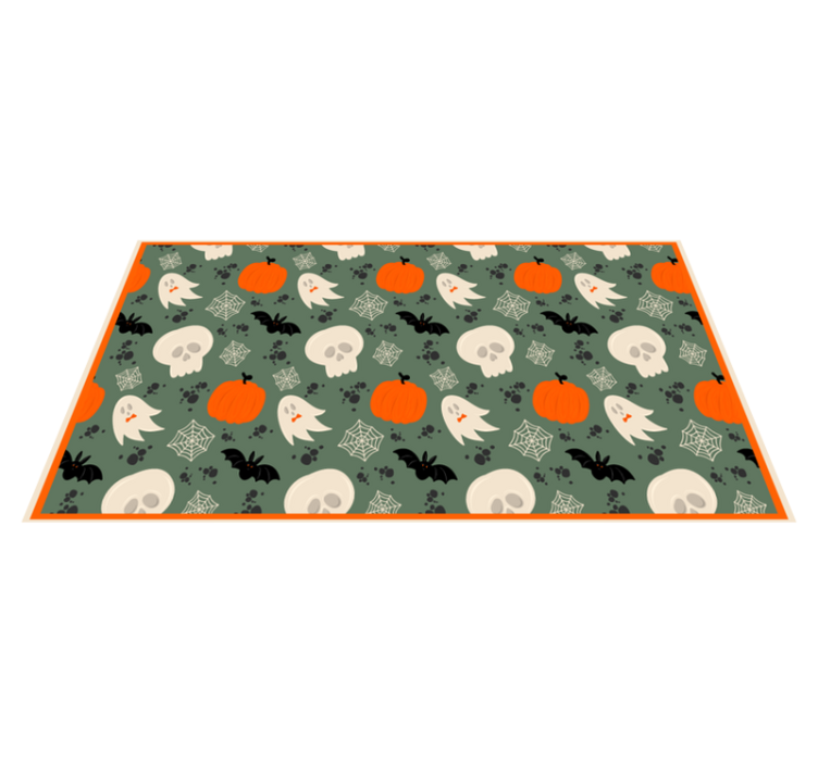 Spooky Pumpkin Pattern halloween rugs - TenStickers