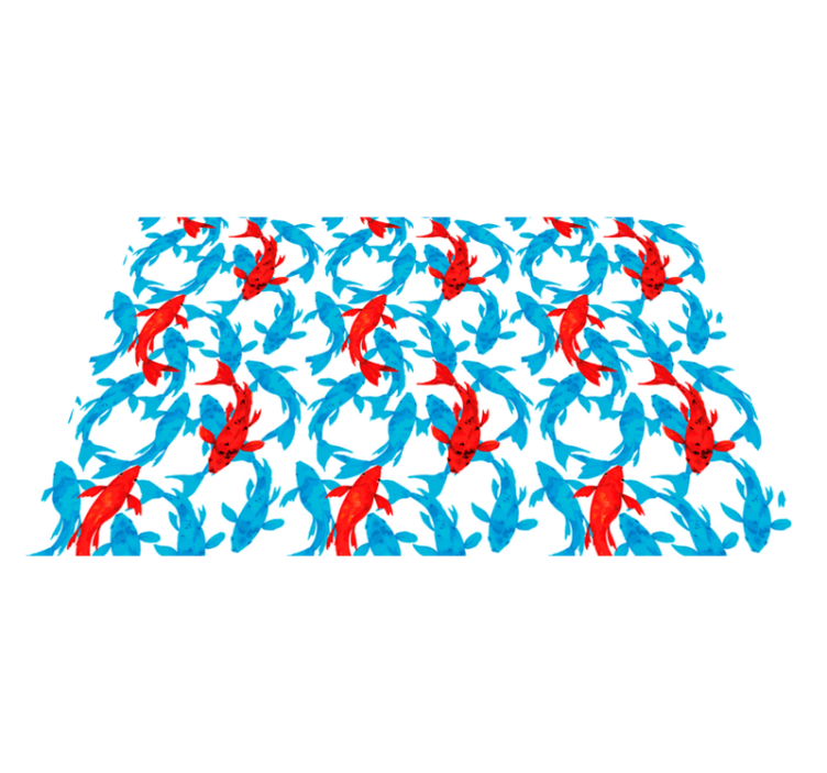 Colorful Koi Fish bathroom mat - TenStickers