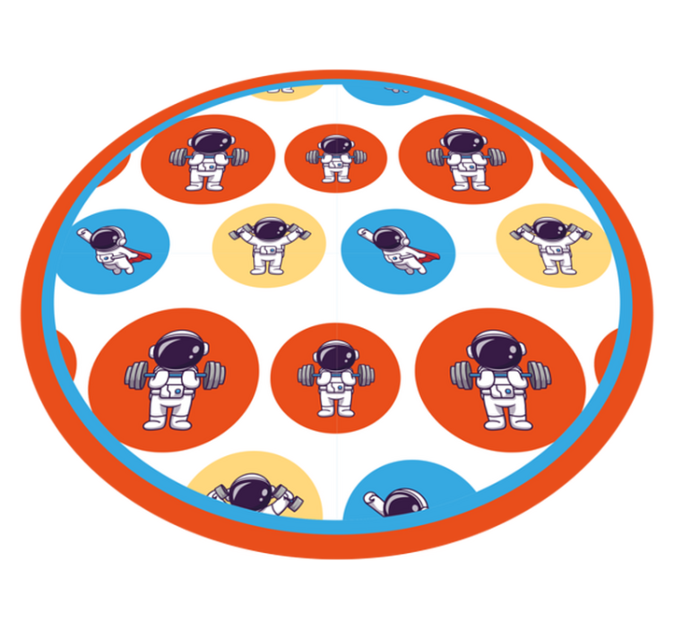 Astronaut fitness kids rug - TenStickers