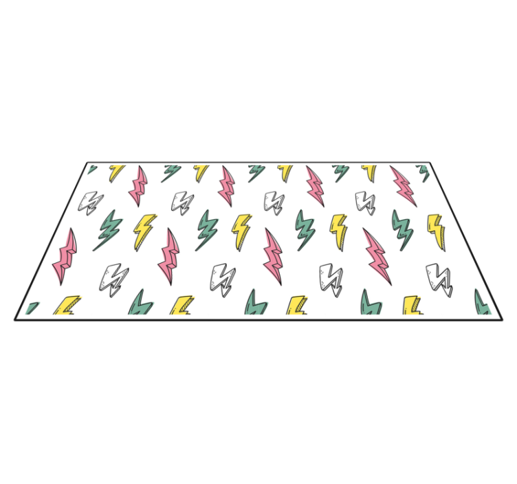 Lightning bolt pattern game rug - TenStickers