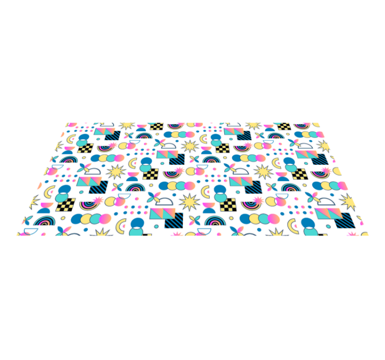 Lively elements geometric rug - TenStickers