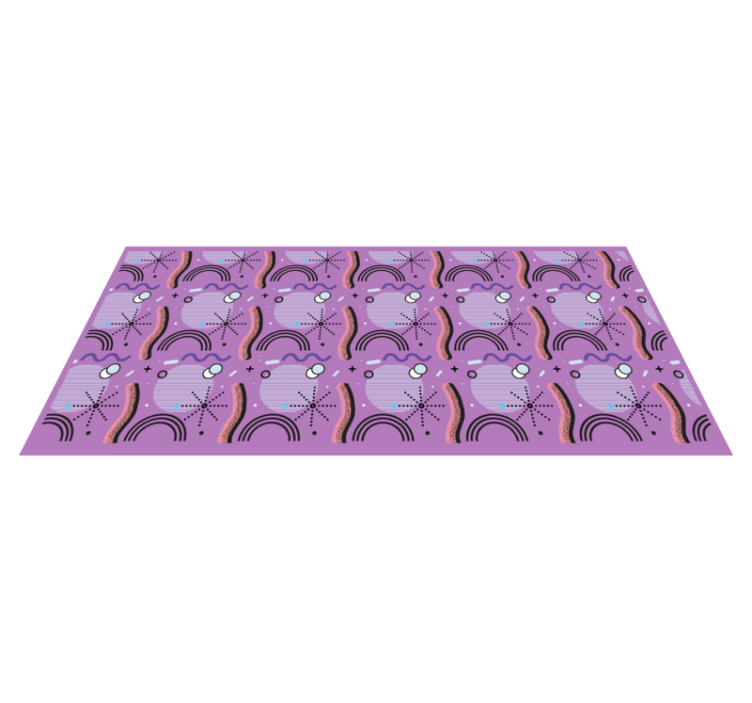 Purple rainbow pattern kids rug - TenStickers