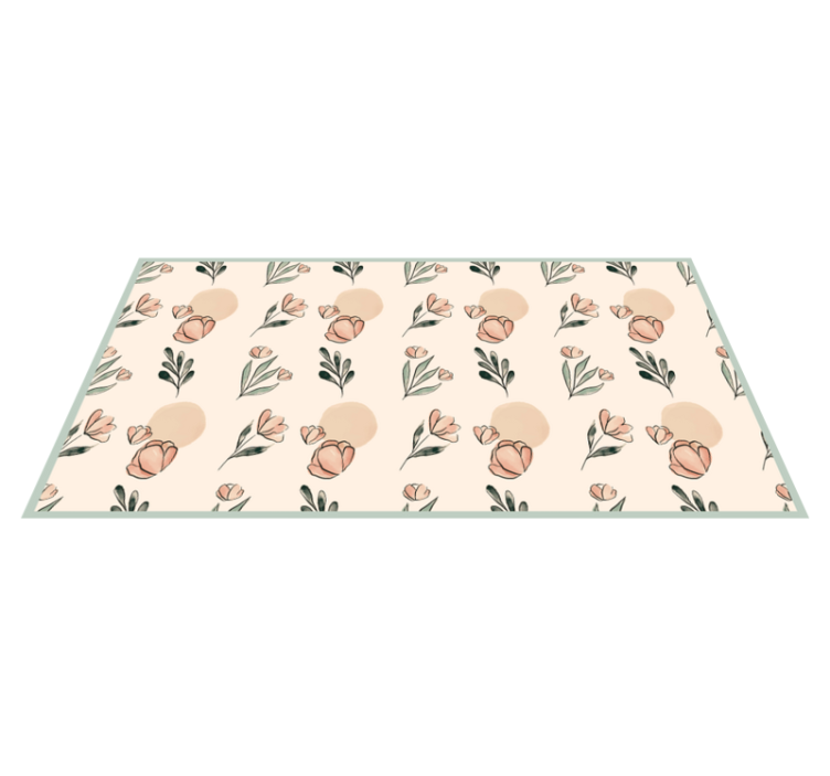 Floral rug with floral patterned design - TenStickers