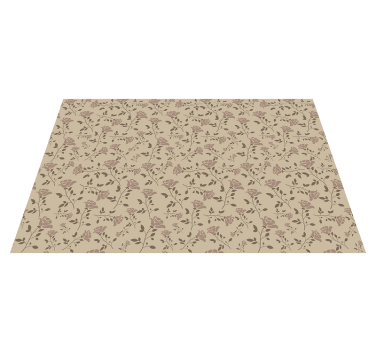 Delicate Floral Element floral rug - TenStickers