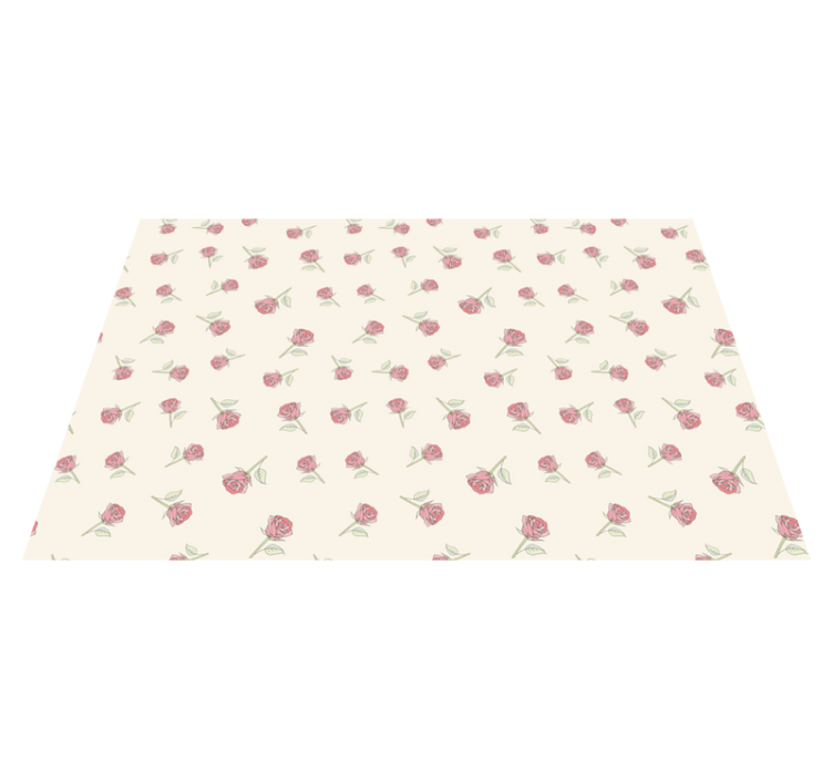 Charming Rose Pattern floral rug - TenStickers