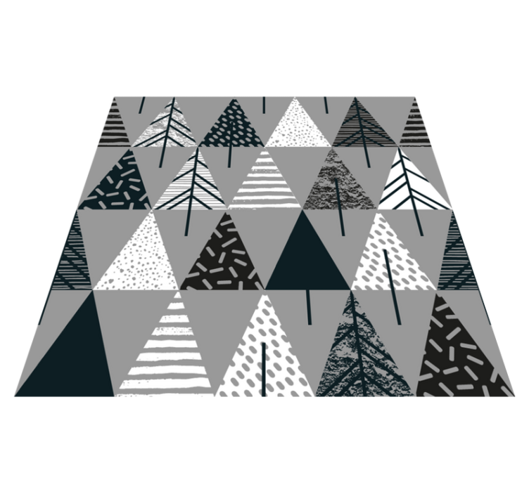 Stylised pine pattern nordic rug - TenStickers