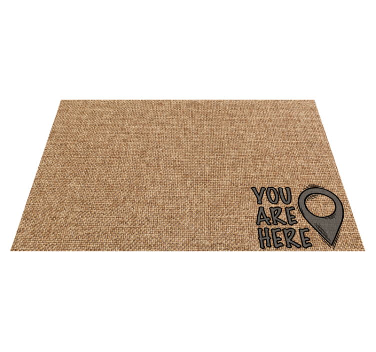 You are here minimalistic rug - TenStickers