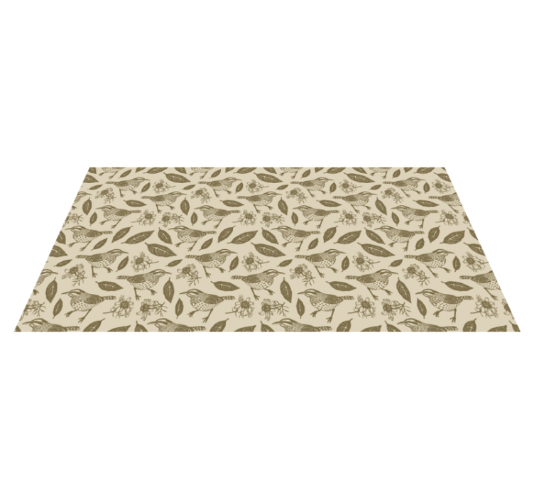 Charming Bird Motif nature rug - TenStickers