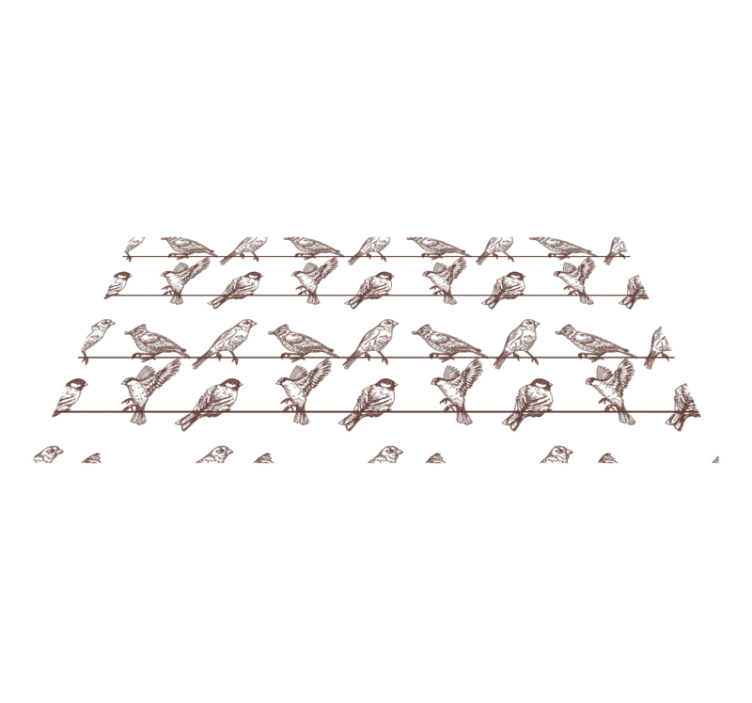 Birds on wires animal mat - TenStickers