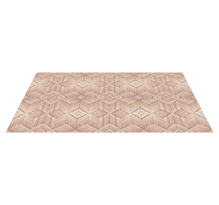 Geometric Pattern wood effect rug - TenStickers