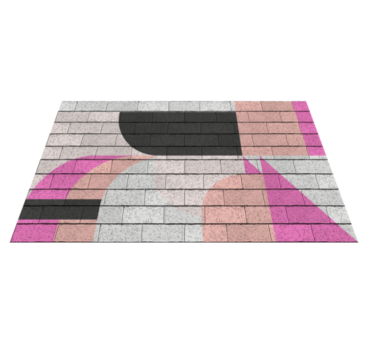 Conceptual Color Segments geometric rug - TenStickers