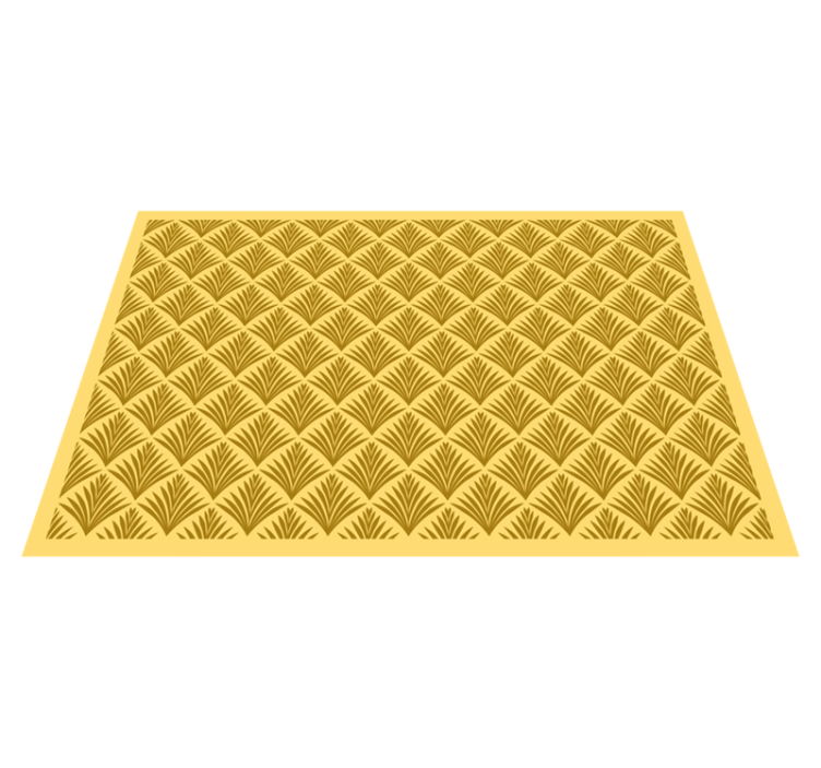 FAN PATTERN YELLOW tile carpet - TenStickers