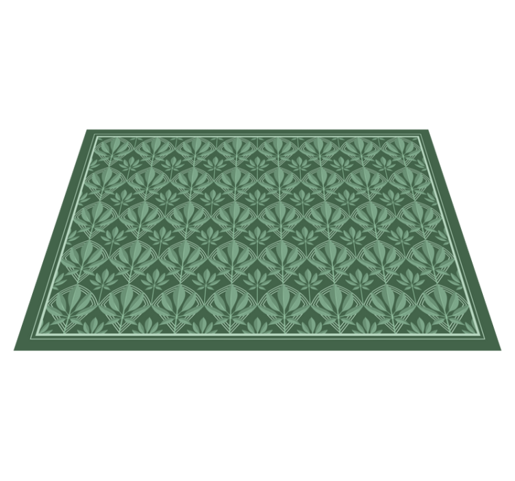 Lush leaf pattern bedroom carpet - TenStickers
