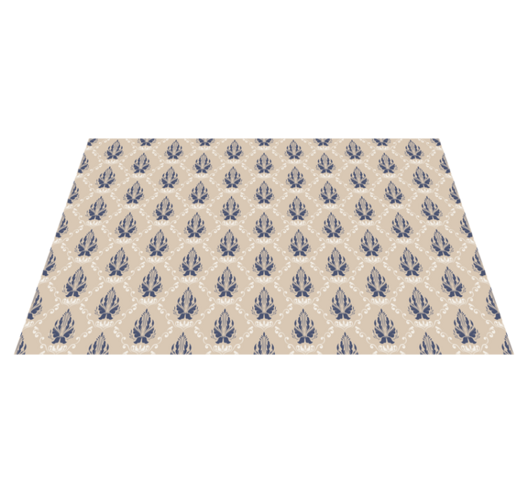 Delicate Floral Motifs living room rug - TenStickers
