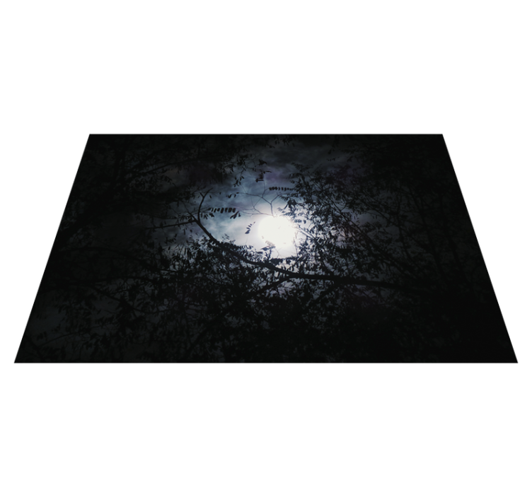 Eerie moontlit forest nature rug - TenStickers