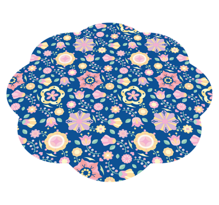 Botanical Bliss floral rug - TenStickers
