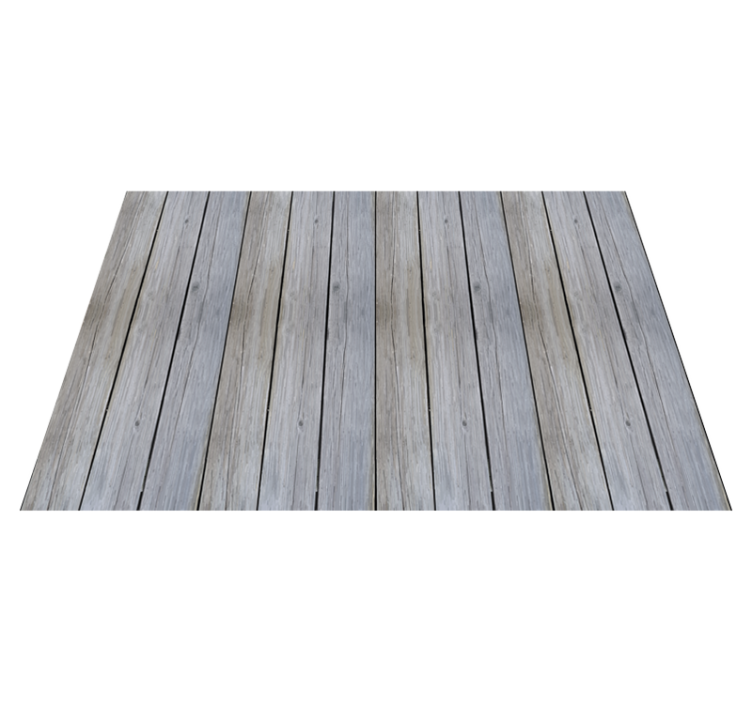 Weathered greyn planks wood effect rug - TenStickers