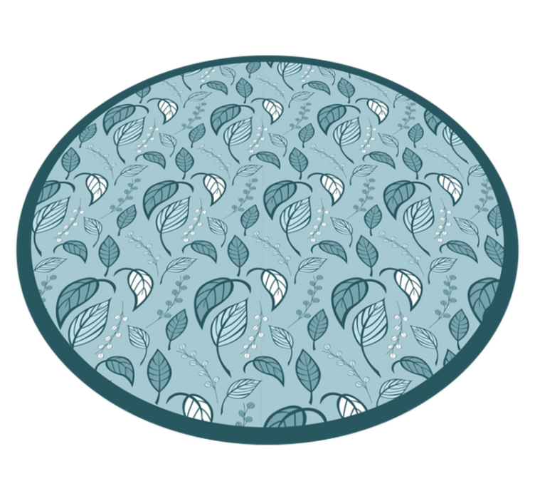 Floral rug with leafy design - TenStickers