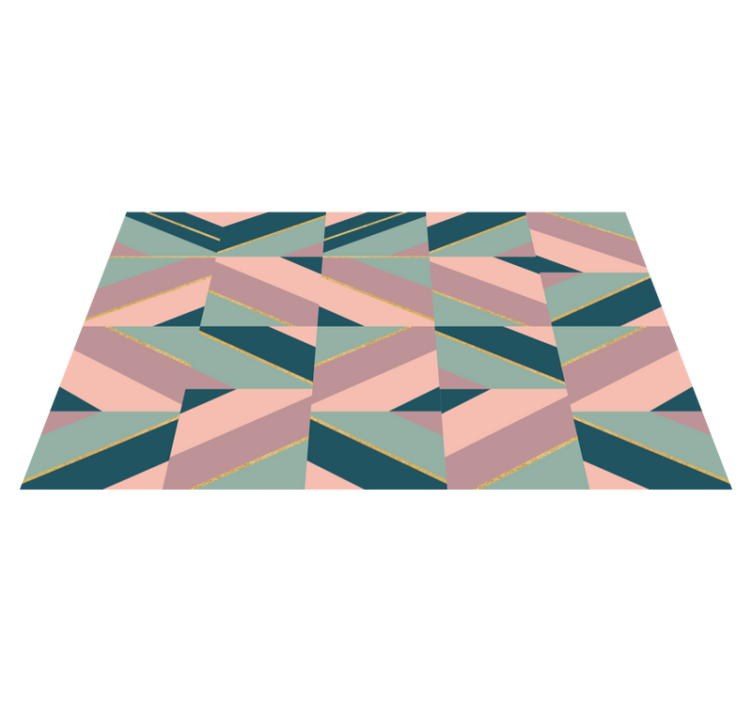 Geometric pastel pattern modern rug - TenStickers