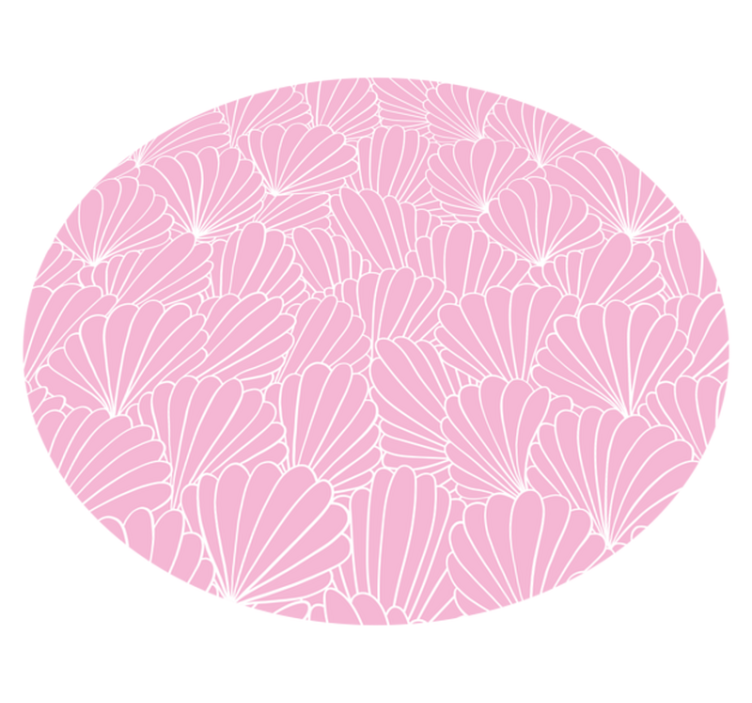 Pink Shell Pattern bathroom mat - TenStickers