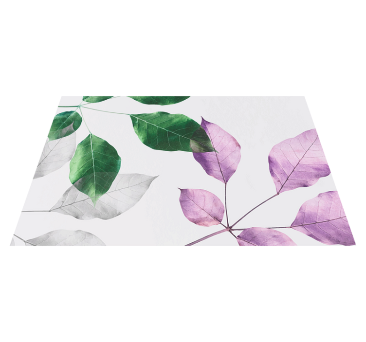 Leafy Botanical Prints floral rug - TenStickers