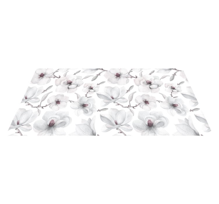 Soft grey Concept floral rug - TenStickers