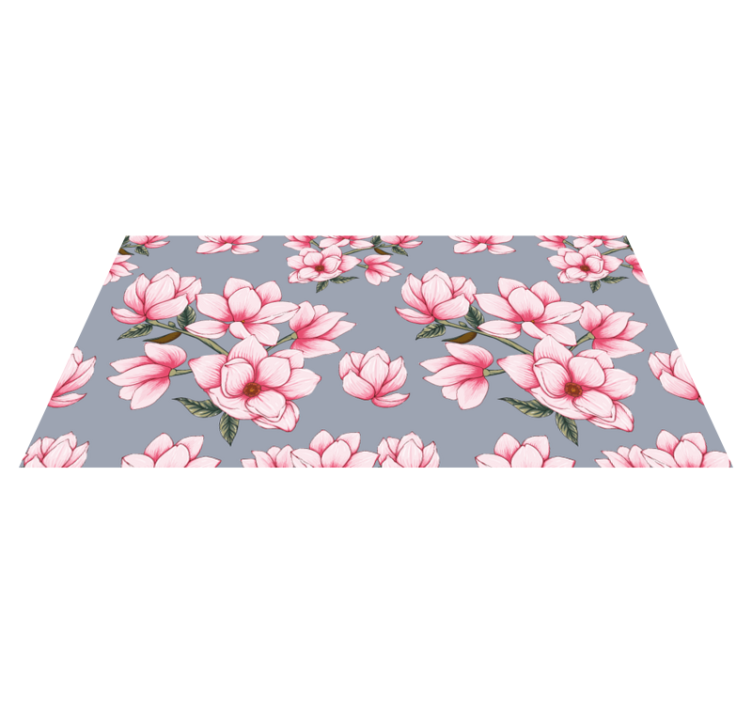 Delicate Blooms living room rug - TenStickers
