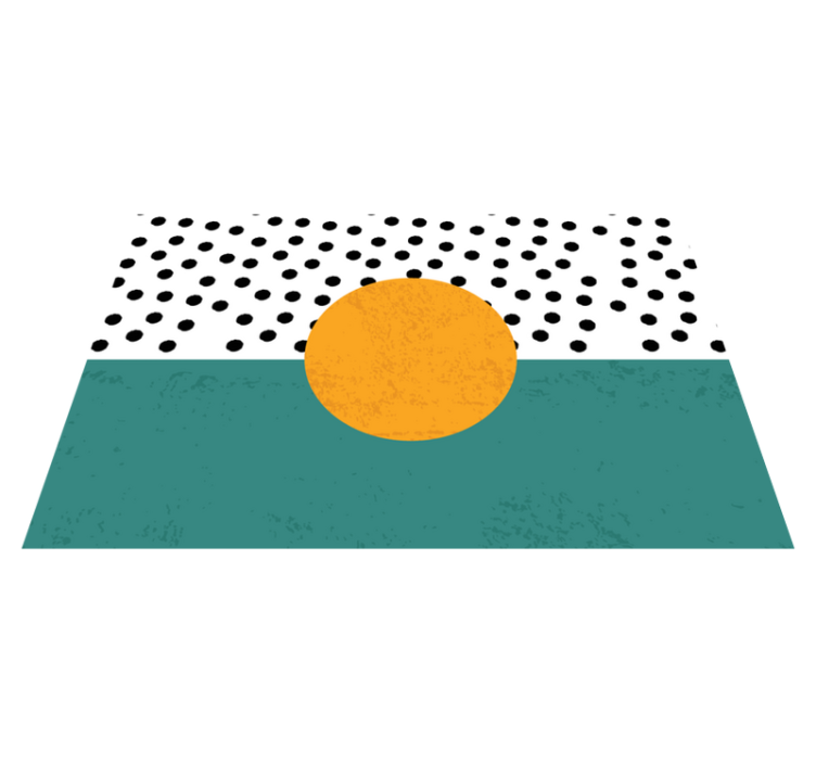 Circle and Dots minimalistic rug - TenStickers