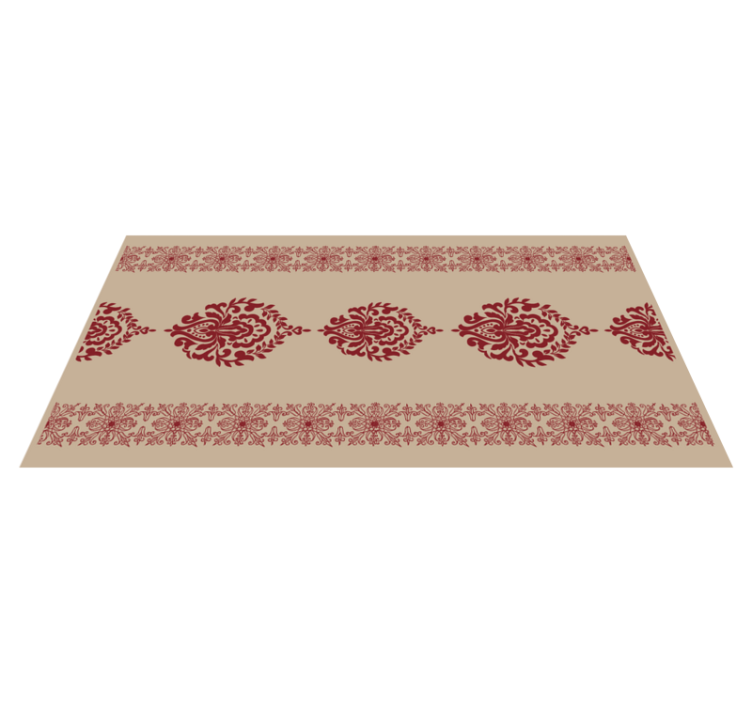Decorative floral motif modern rug - TenStickers