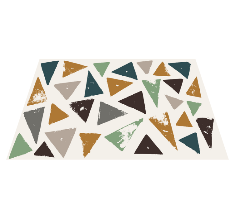 Vibrant Triangle Motif minimalistic rug - TenStickers