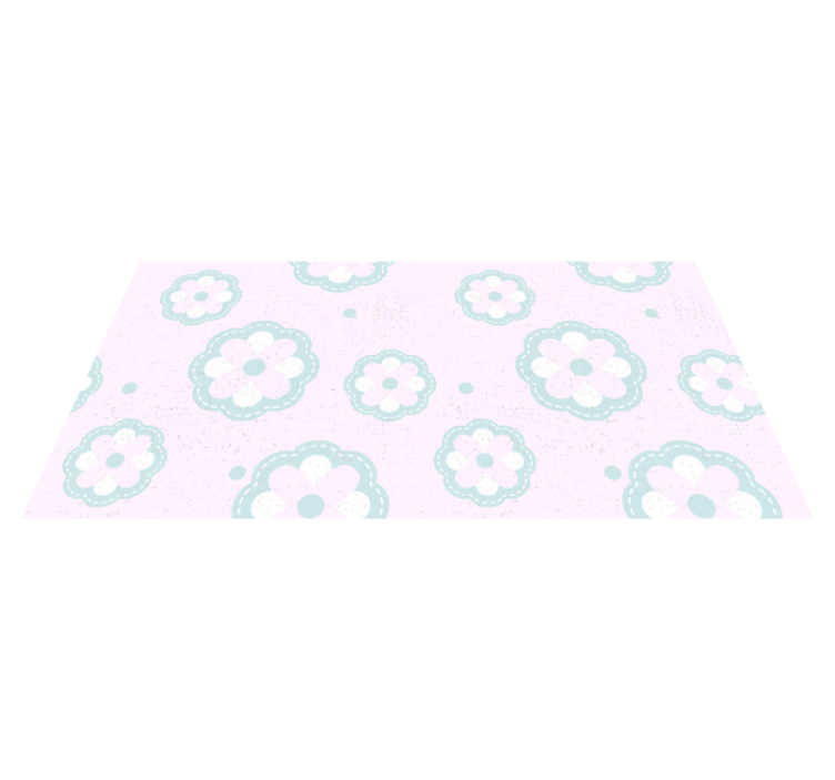 Soft Floral Motif kids rug - TenStickers