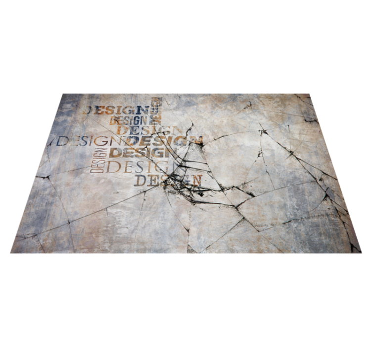 Splintered Rock Typography stone effect vinyl rug - TenStickers
