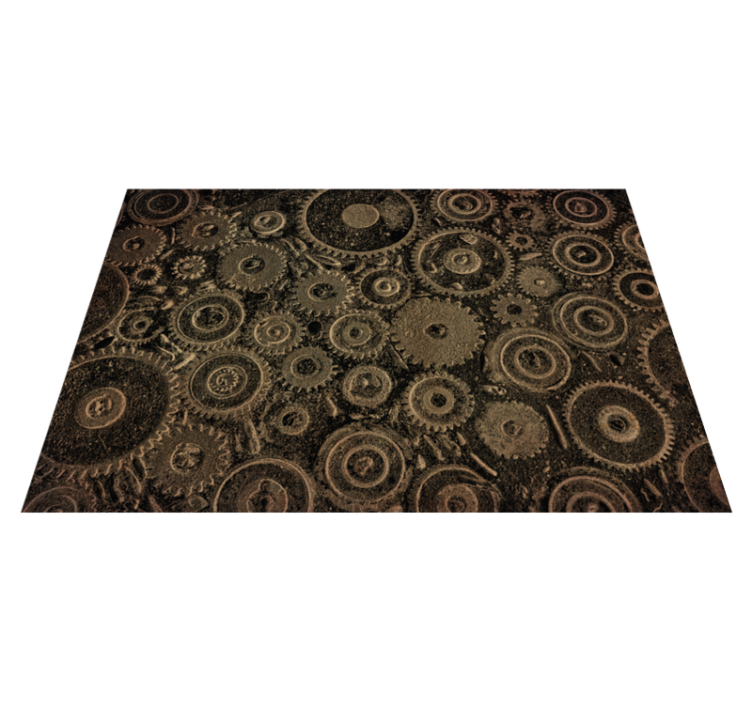 Industrial Gears Pattern texture rug - TenStickers
