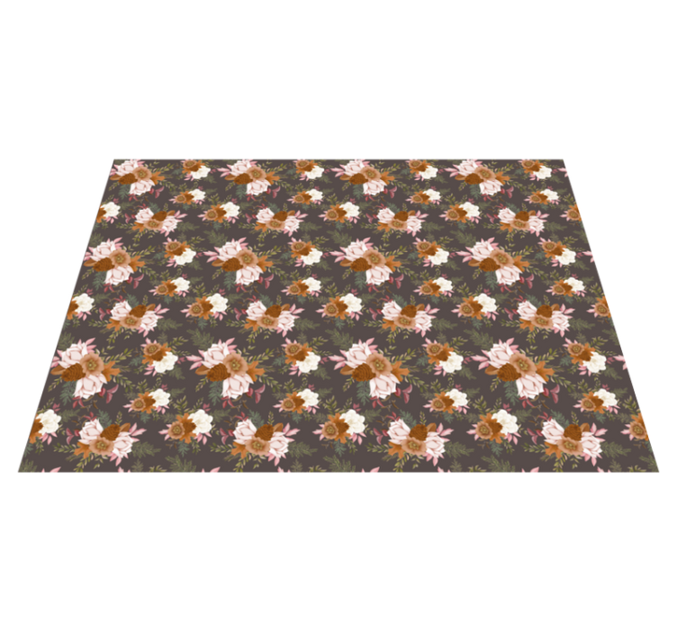 Floral Pattern Elegance flower rug - TenStickers
