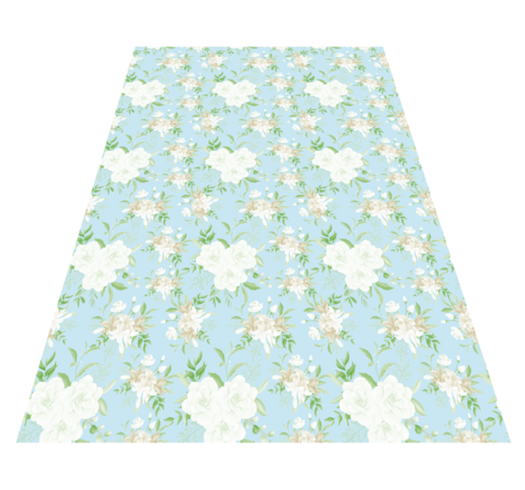 Serene Floral Elegance flower rug - TenStickers