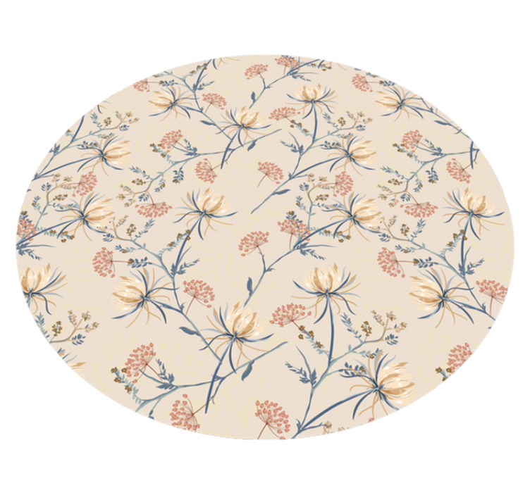 Botanical Bloom Surface floral rug - TenStickers