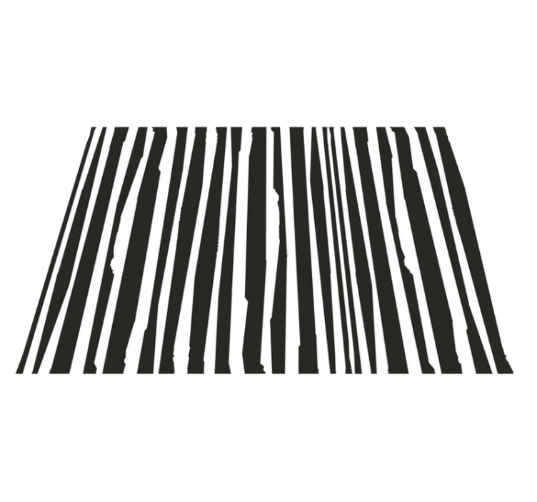Striped Monochrome Design stripes rug - TenStickers