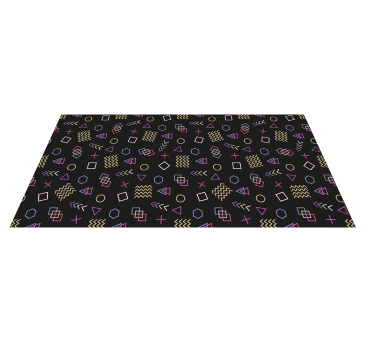 Retro Geometric Shapes vintage rug - TenStickers