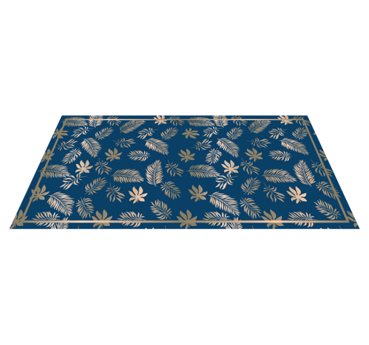 Tropical Leaf Pattern floral rug - TenStickers