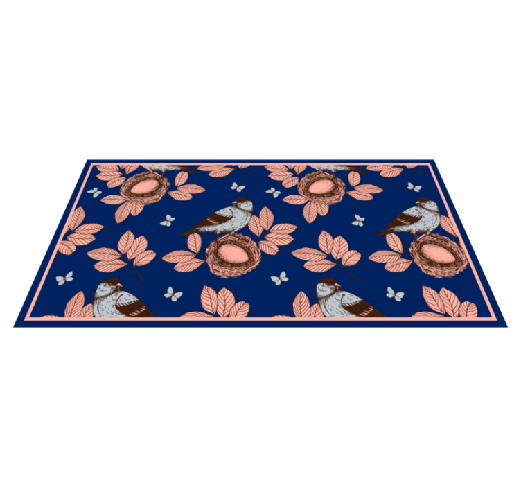 Bird Nest Botanical Motif animal mat - TenStickers