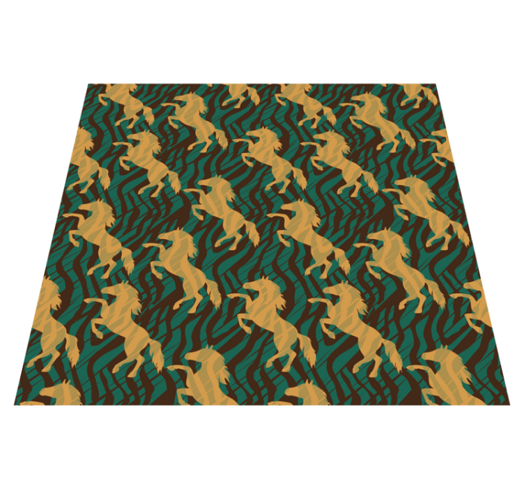 Safari Motif Overlay animal print rug - TenStickers