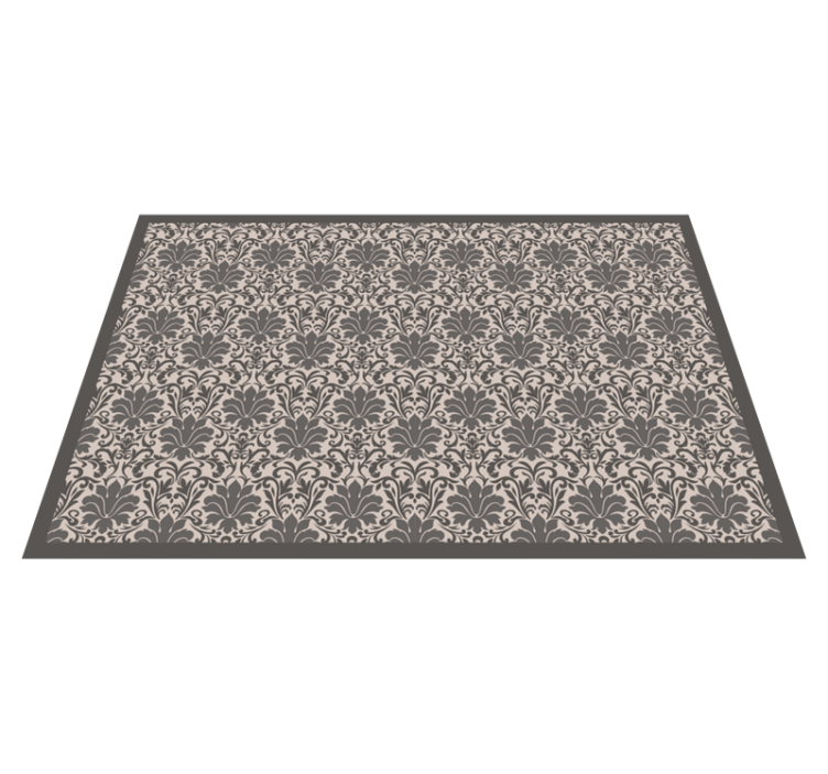 Elegant Damask Pattern stone effect rug - TenStickers