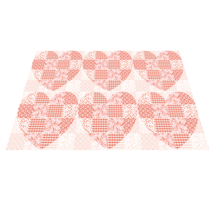 Patterned Heart Overlay entrance hall rug - TenStickers