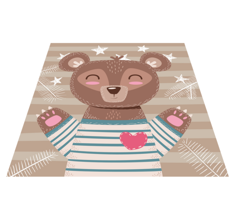 Adorable Bear Illustration nursery rug - TenStickers