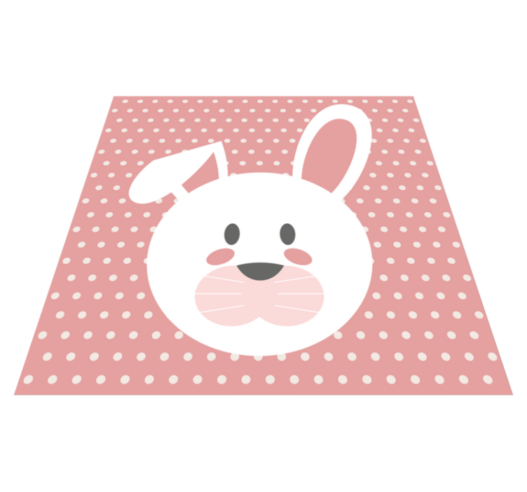 Polka Dot Bunny nursery rug - TenStickers