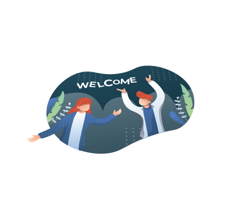 Welcoming Entry Text quote rug - TenStickers