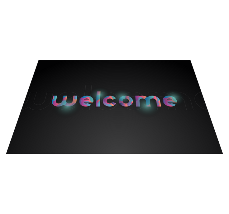 Colorful Welcome Text entrance hall rug - TenStickers